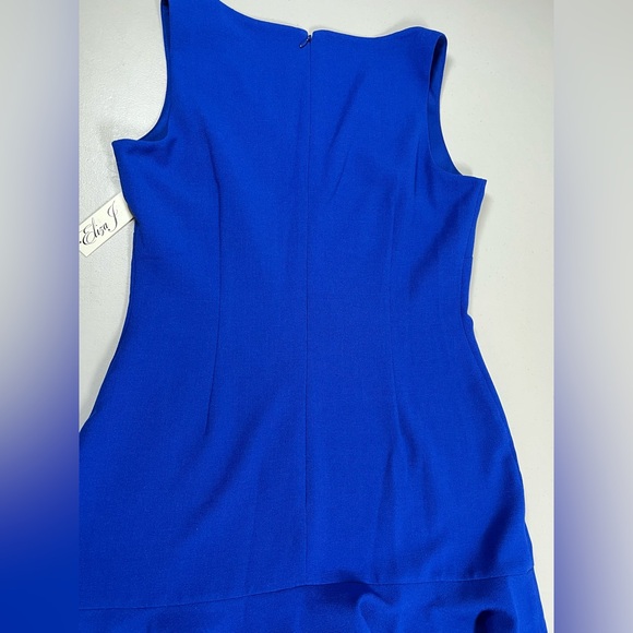 Eliza J Royal Blue sheath ruffled hem V-Neck Mini cocktail Dress, NWT, size 8 - Picture 11 of 17